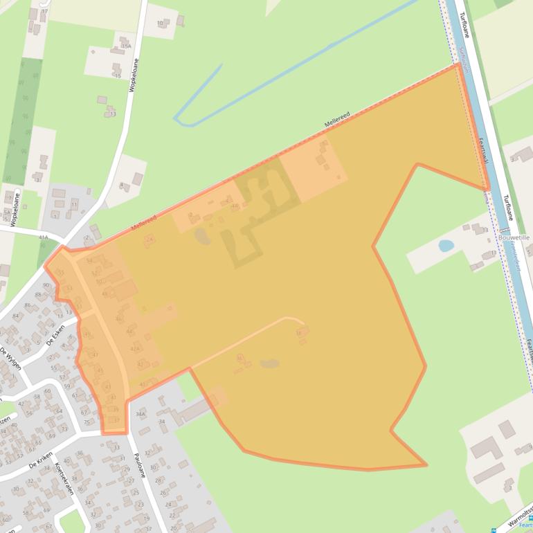 Kaart van postcodegebied 9281RZ.