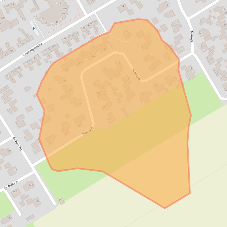 Kaart van postcodegebied 9281SB.