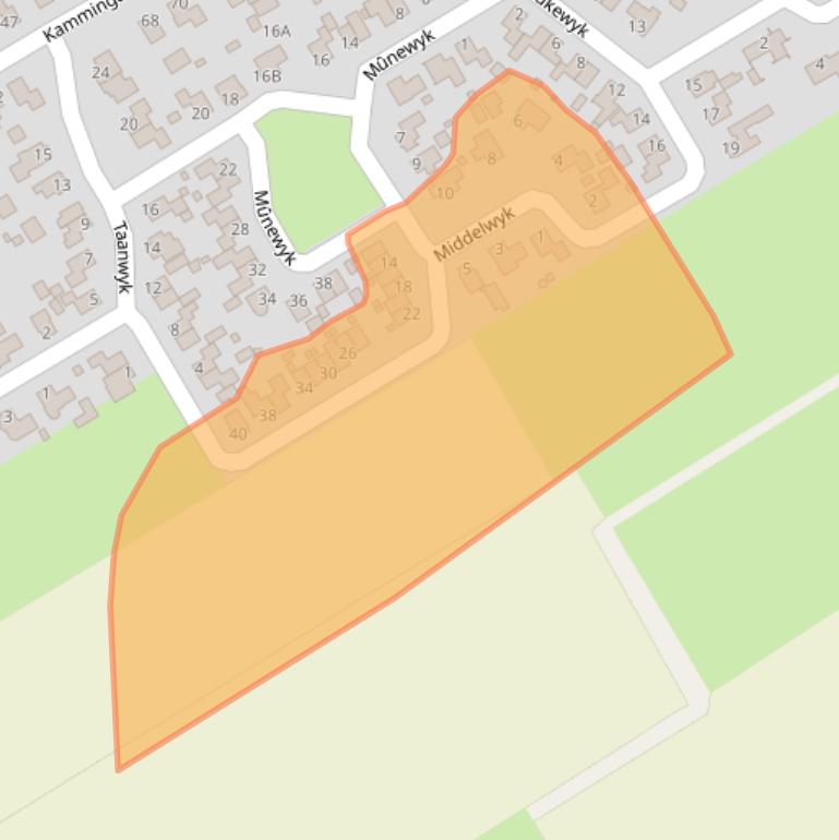 Kaart van postcodegebied 9281SE.