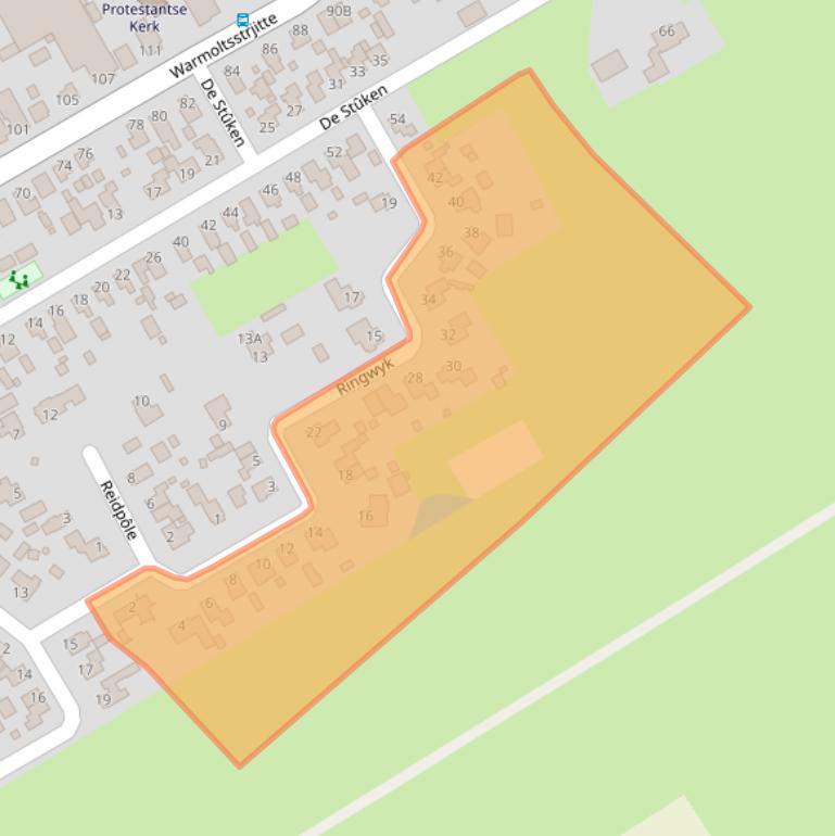 Kaart van postcodegebied 9281SK.