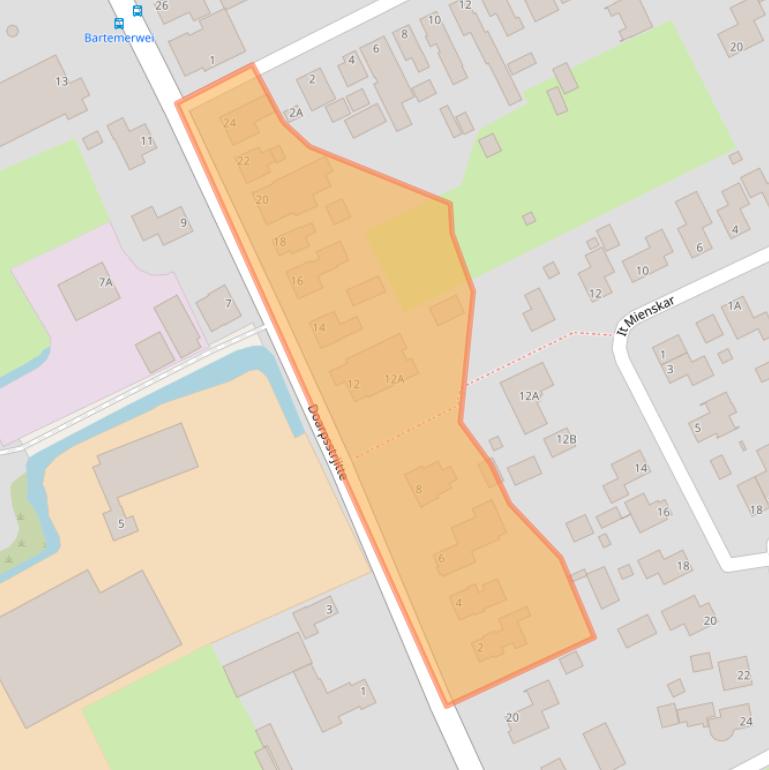 Kaart van postcodegebied 9283TE.