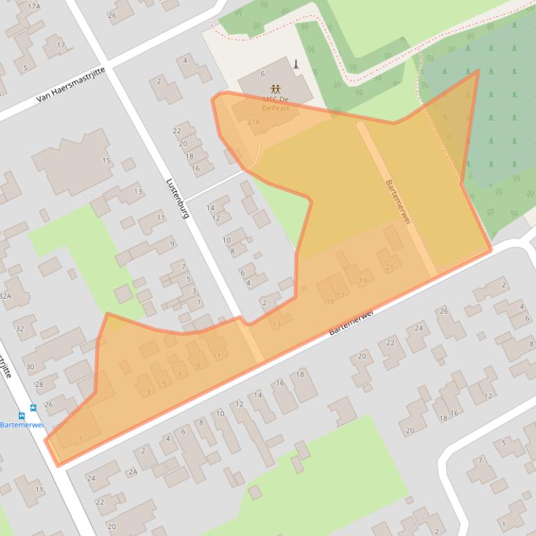 Kaart van postcodegebied 9283TR.