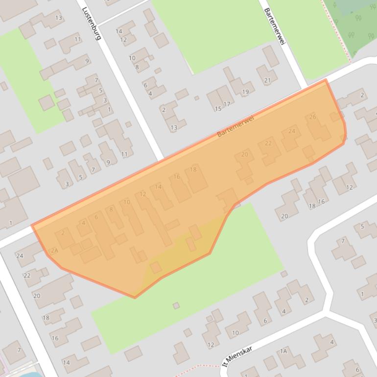 Kaart van postcodegebied 9283TS.