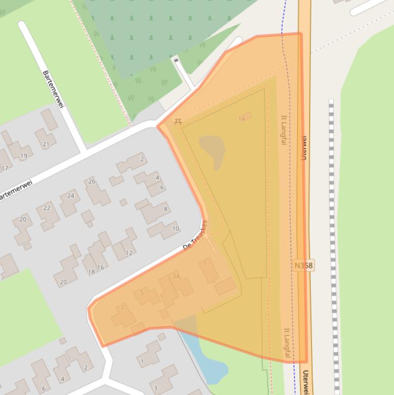 Kaart van postcodegebied 9283VE.