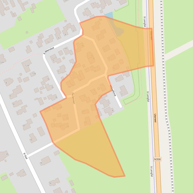 Kaart van postcodegebied 9283VH.