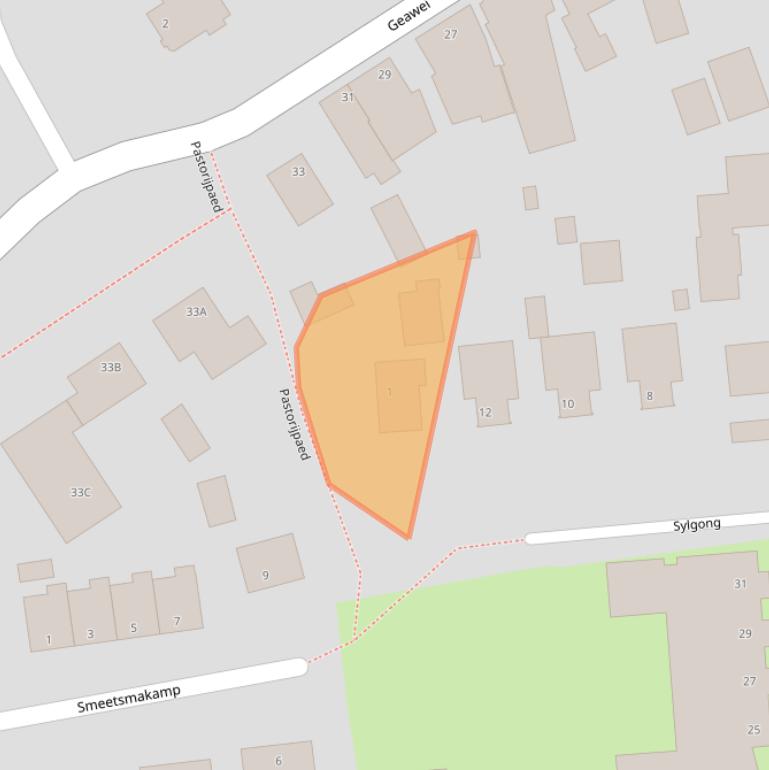 Kaart van postcodegebied 9284SK.