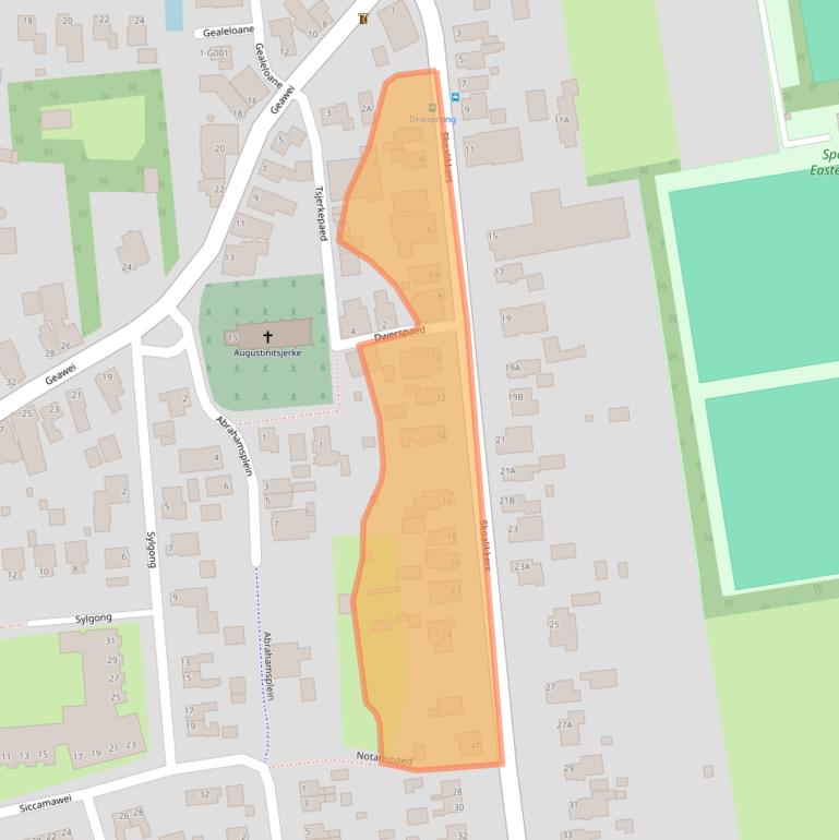 Kaart van postcodegebied 9284TV.