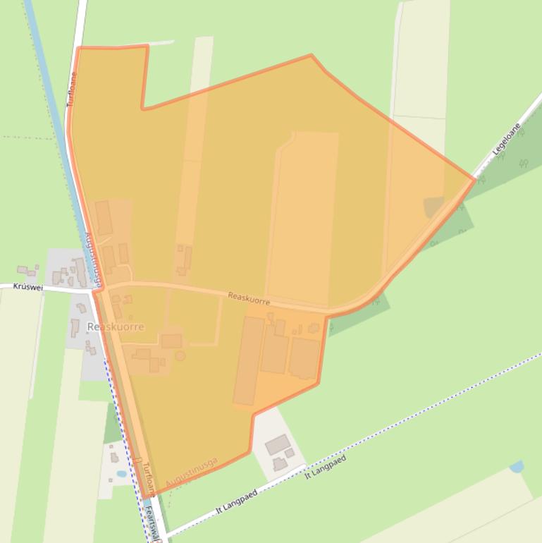 Kaart van postcodegebied 9284XM.