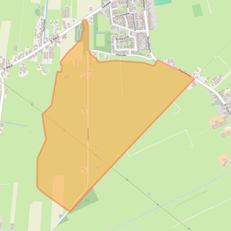 Kaart van postcodegebied 9284XN.