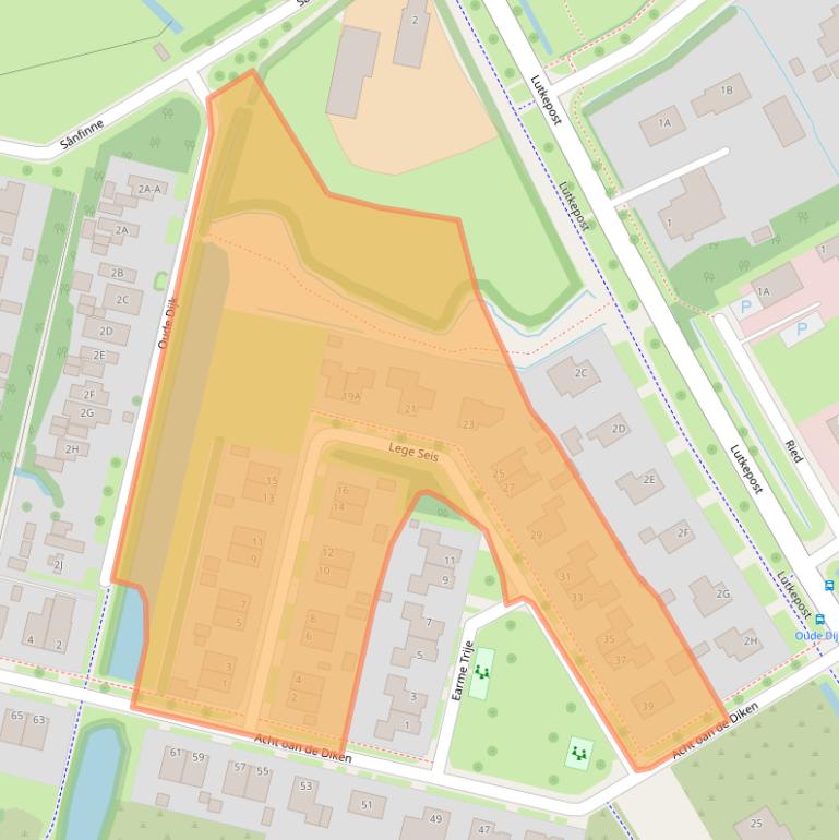 Kaart van postcodegebied 9285JD.