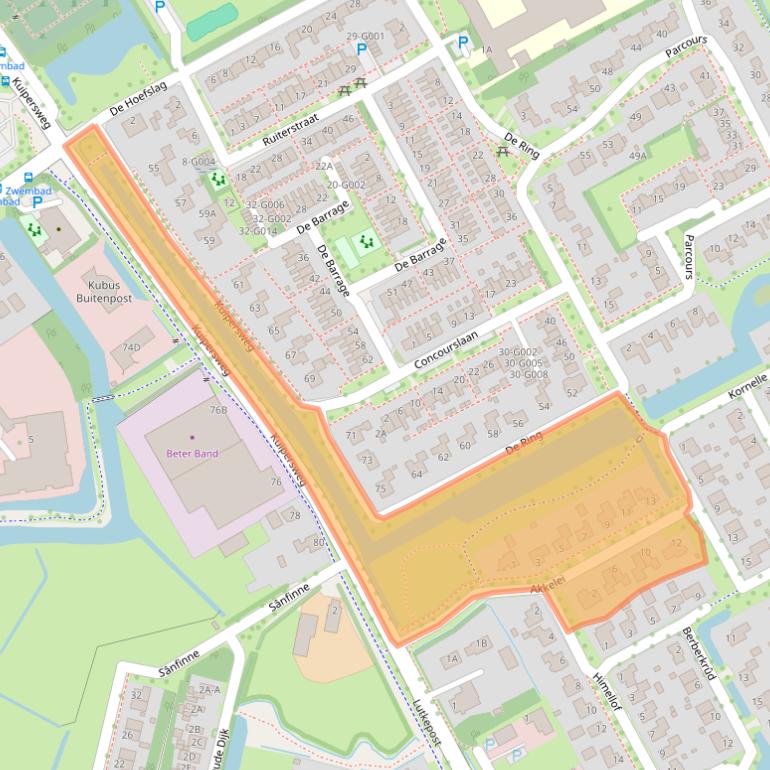 Kaart van postcodegebied 9285KA.
