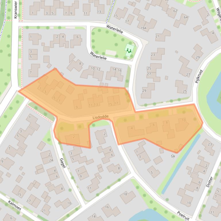 Kaart van postcodegebied 9285LC.