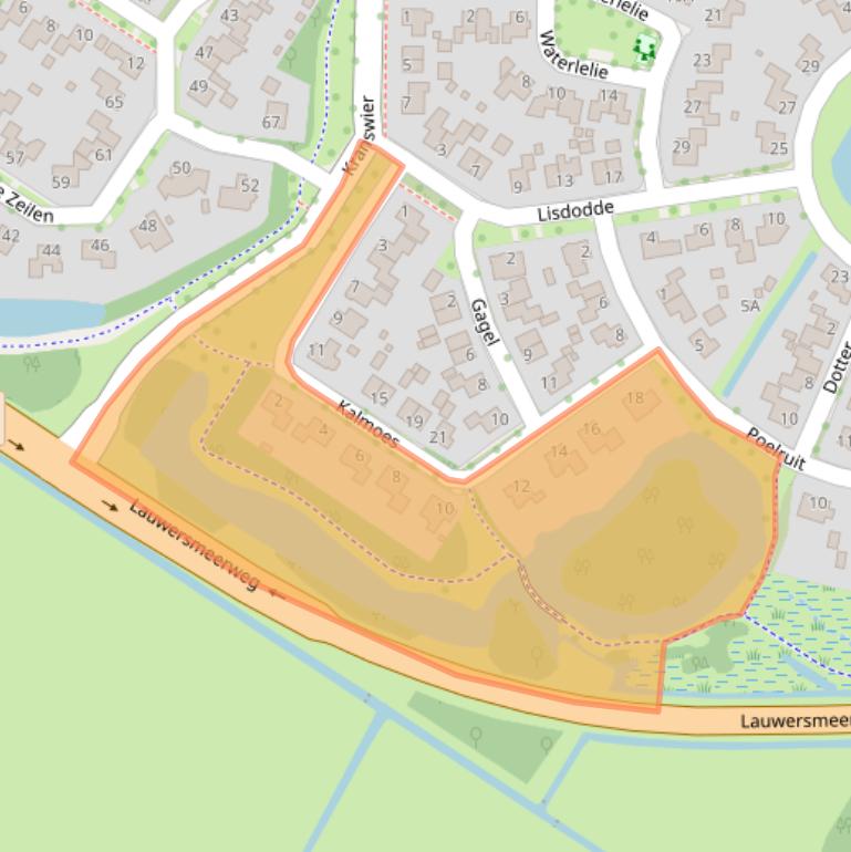 Kaart van postcodegebied 9285LD.