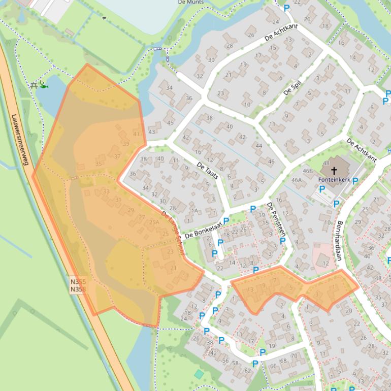 Kaart van postcodegebied 9285MA.