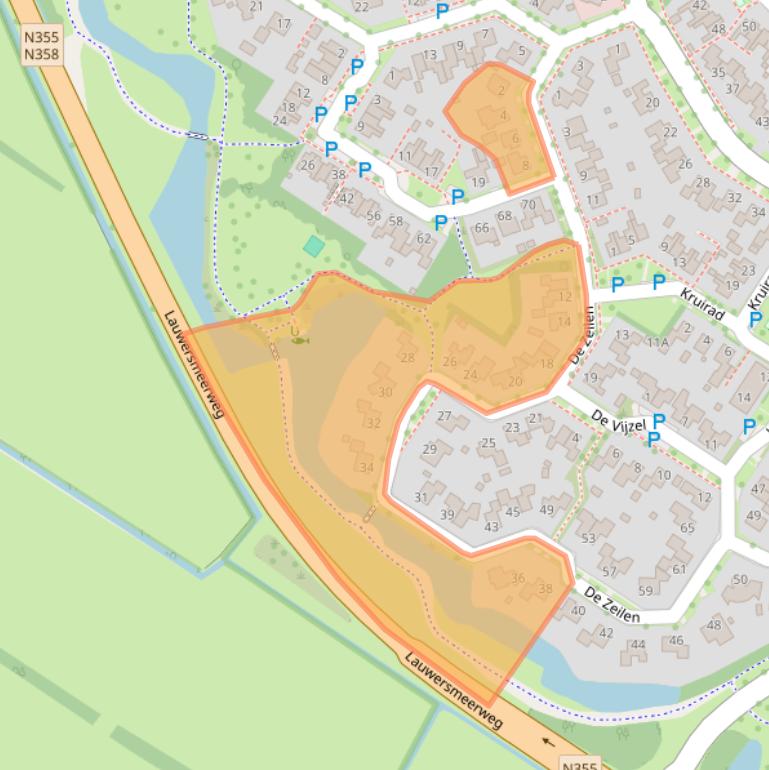 Kaart van postcodegebied 9285MJ.