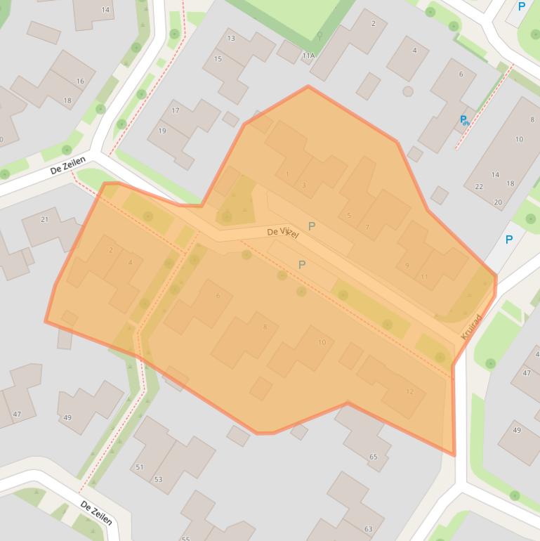 Kaart van postcodegebied 9285MV.