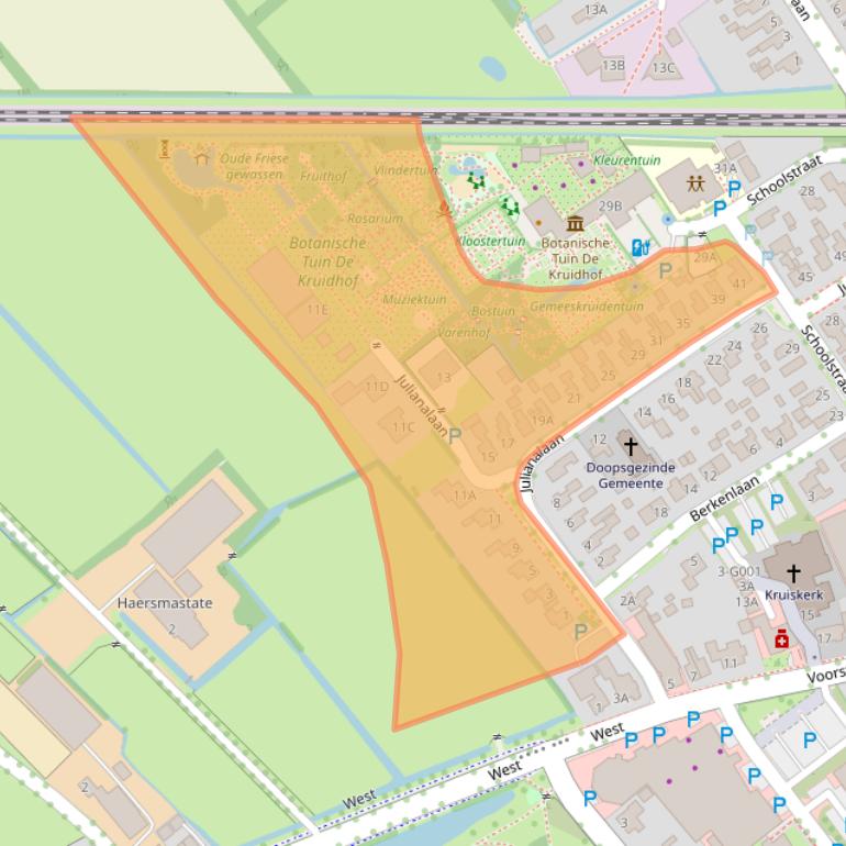 Kaart van postcodegebied 9285NA.