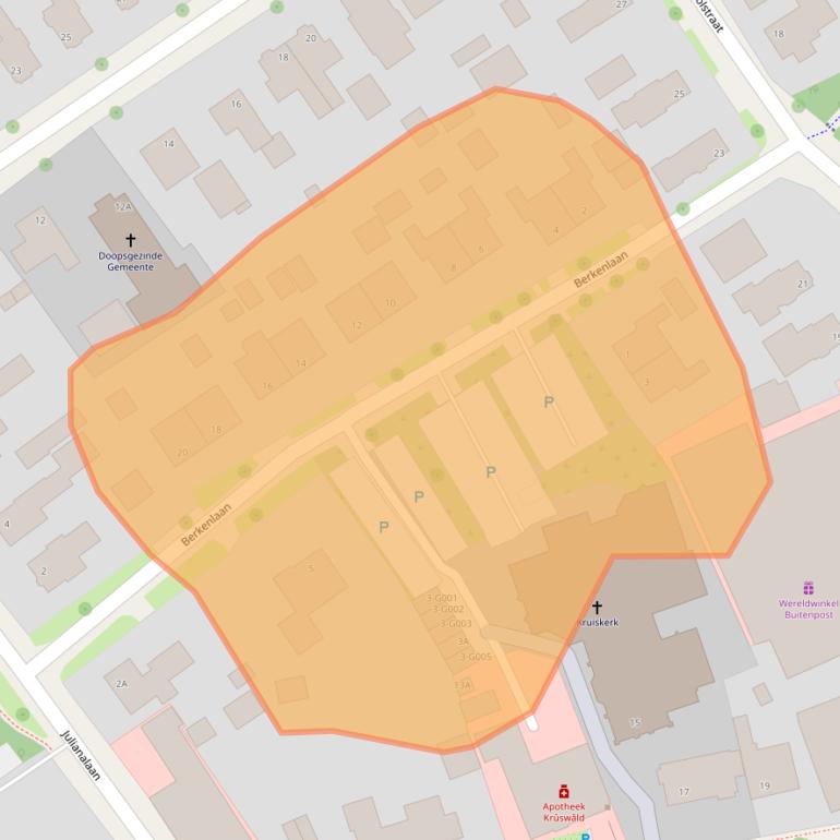 Kaart van postcodegebied 9285NC.
