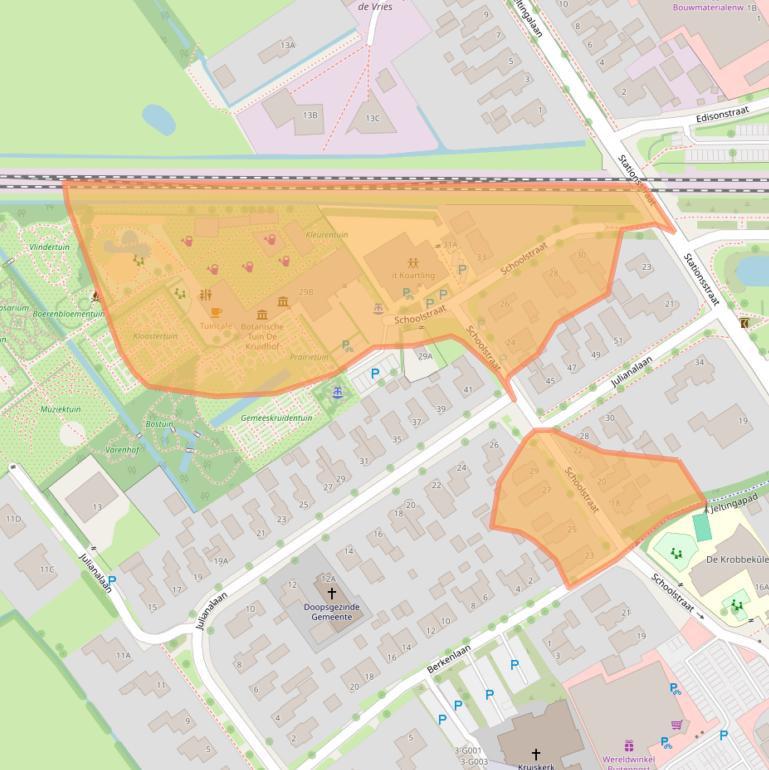 Kaart van postcodegebied 9285NE.