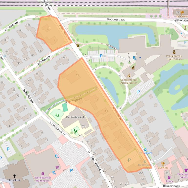 Kaart van postcodegebied 9285NG.