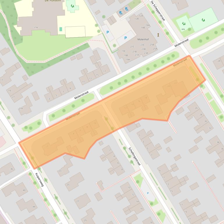 Kaart van postcodegebied 9285PB.