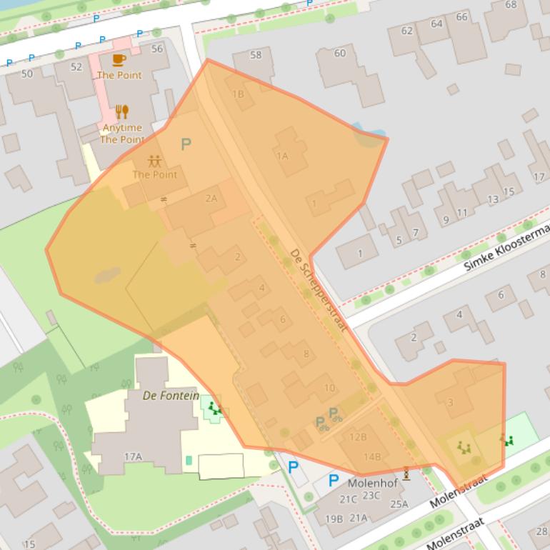 Kaart van postcodegebied 9285PH.