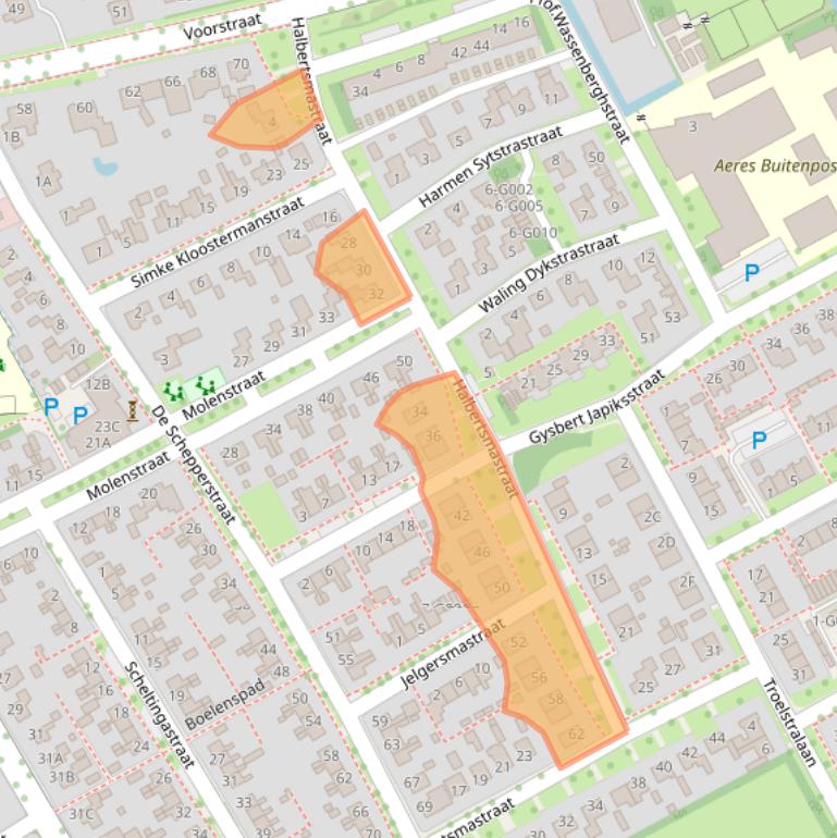Kaart van postcodegebied 9285PM.
