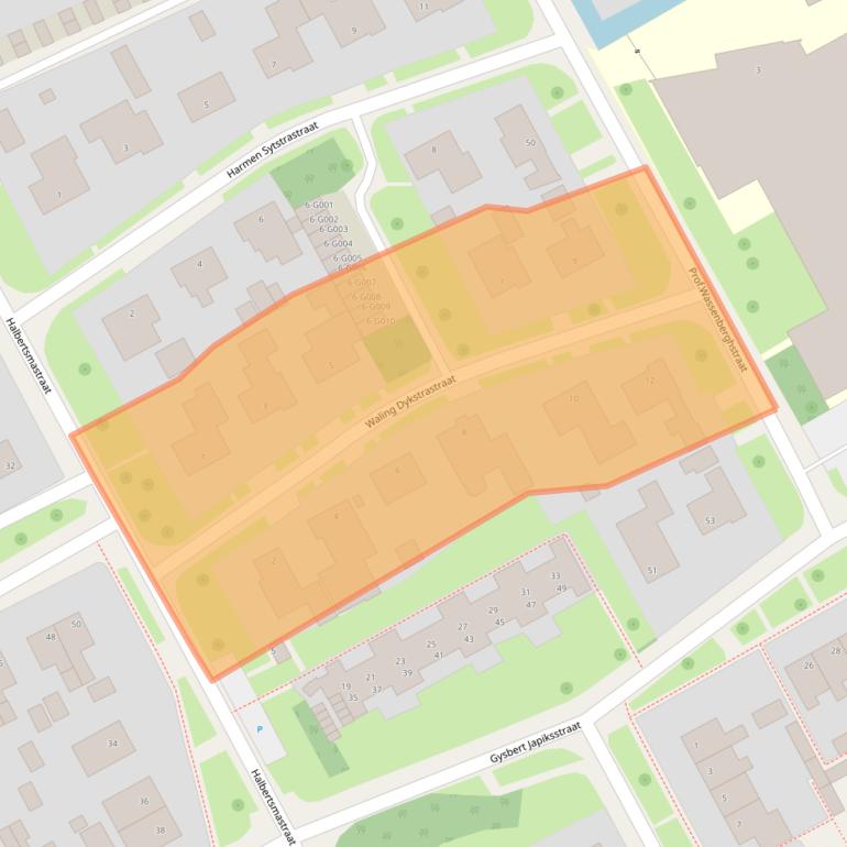 Kaart van postcodegebied 9285PW.