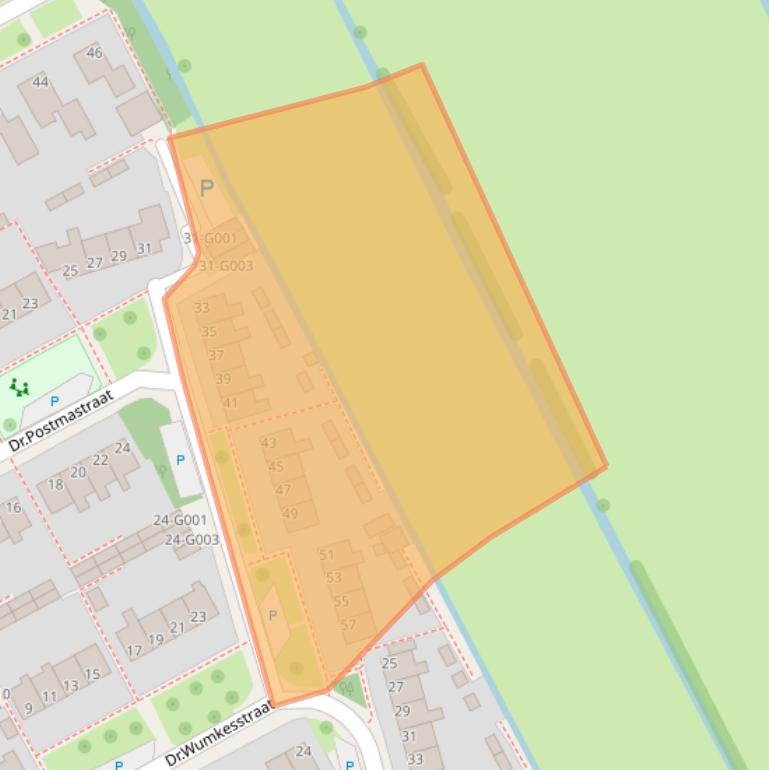 Kaart van postcodegebied 9285RH.