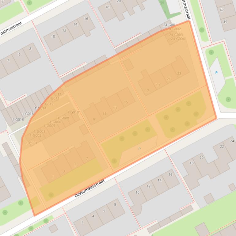 Kaart van postcodegebied 9285RK.