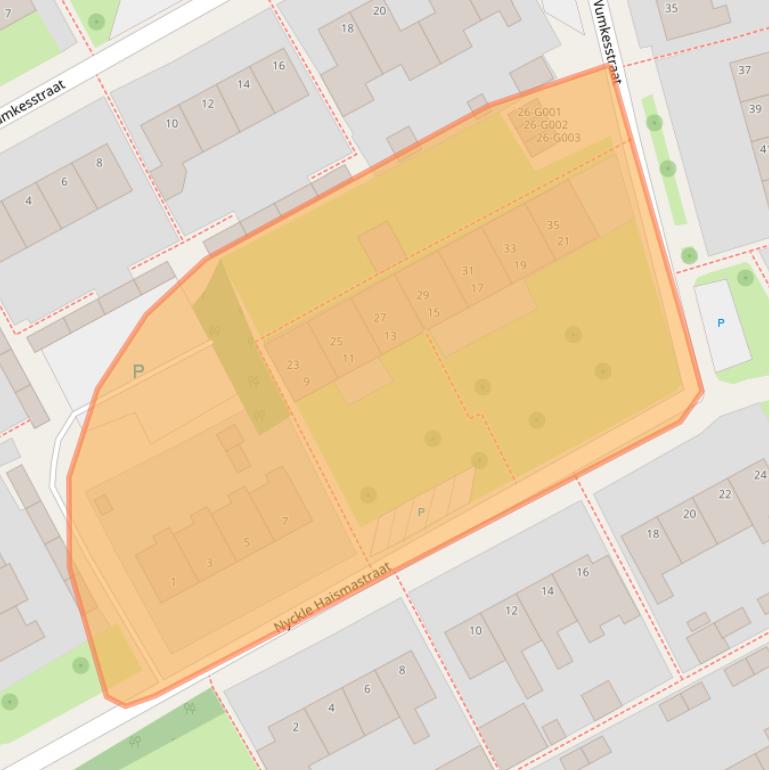 Kaart van postcodegebied 9285RN.