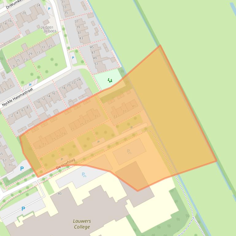 Kaart van postcodegebied 9285RT.