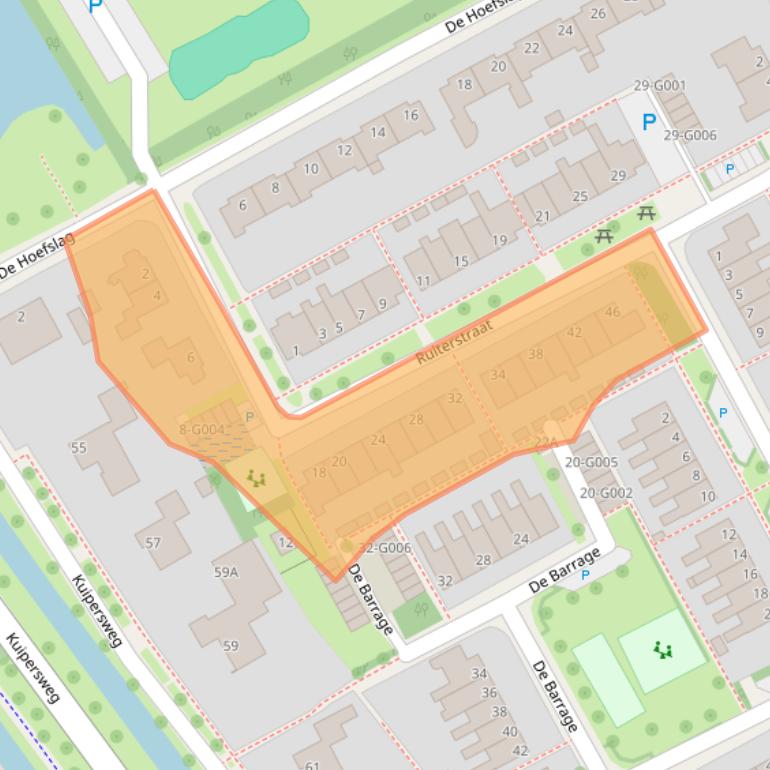 Kaart van postcodegebied 9285RX.