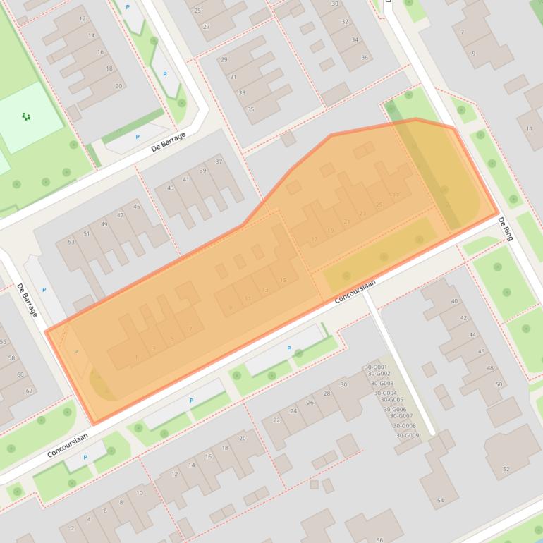 Kaart van postcodegebied 9285SG.