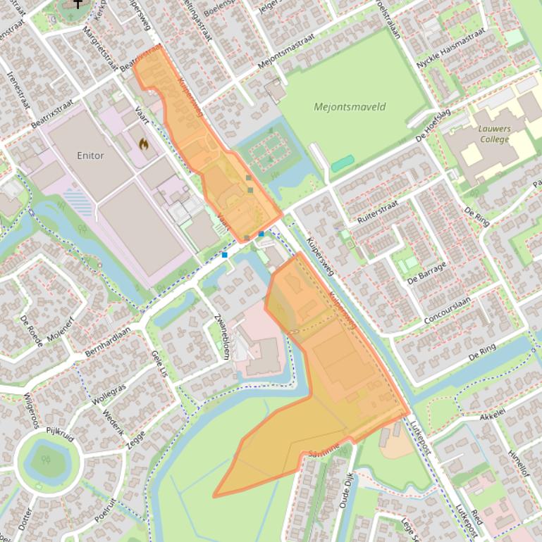 Kaart van postcodegebied 9285SW.