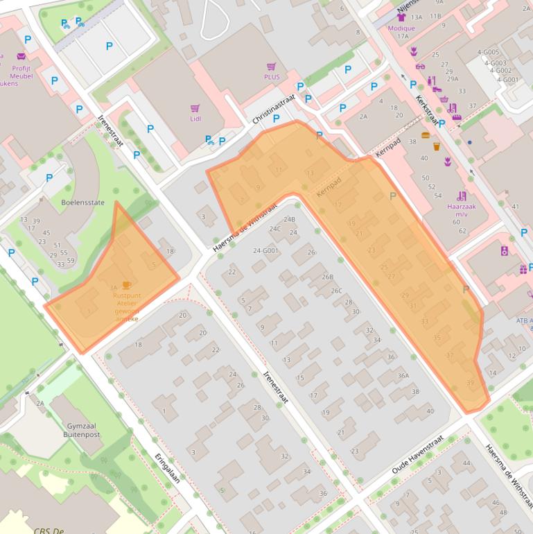 Kaart van postcodegebied 9285TD.
