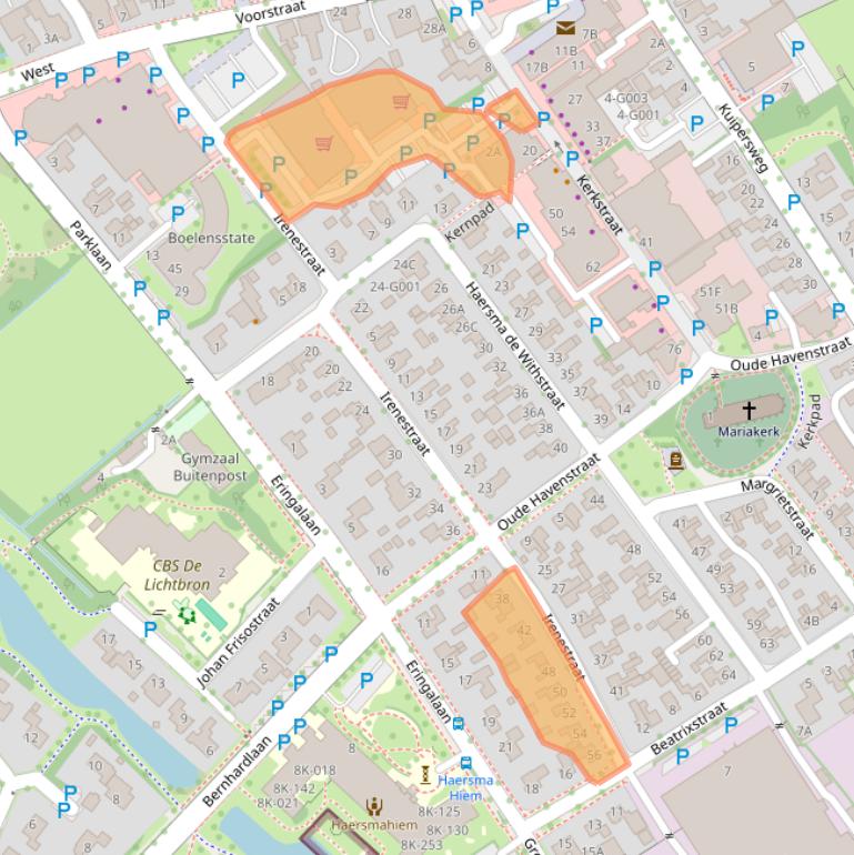 Kaart van postcodegebied 9285TM.