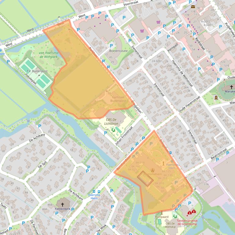 Kaart van postcodegebied 9285TR.