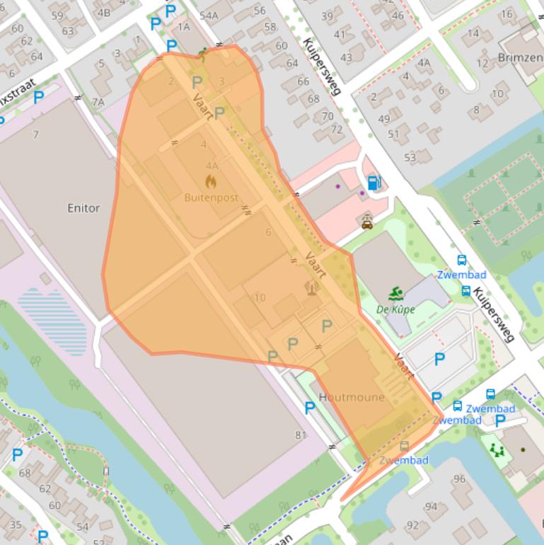 Kaart van postcodegebied 9285TX.