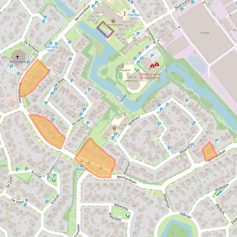 Kaart van postcodegebied 9285TZ.