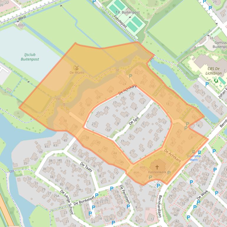 Kaart van postcodegebied 9285VG.