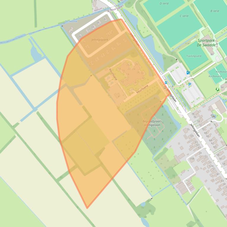 Kaart van postcodegebied 9285VS.