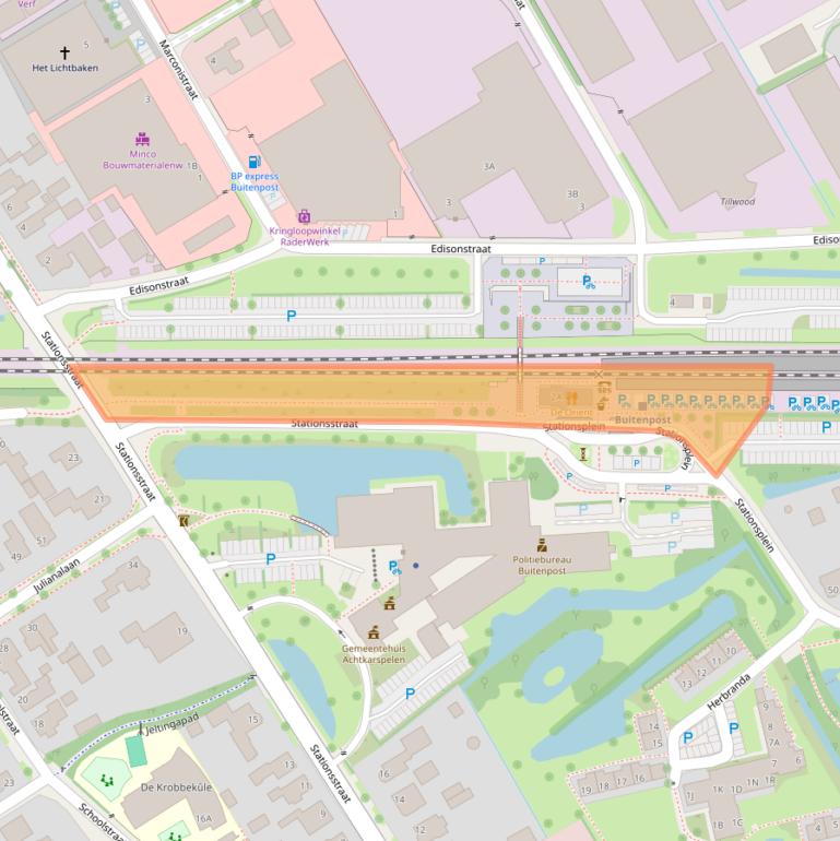 Kaart van postcodegebied 9285VW.