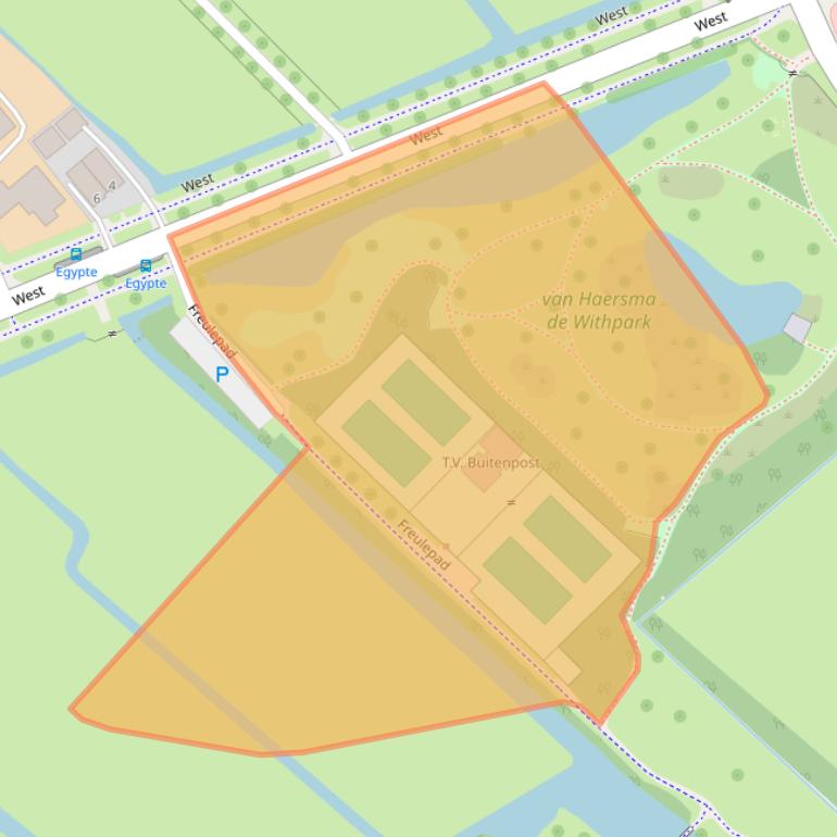 Kaart van postcodegebied 9285VX.