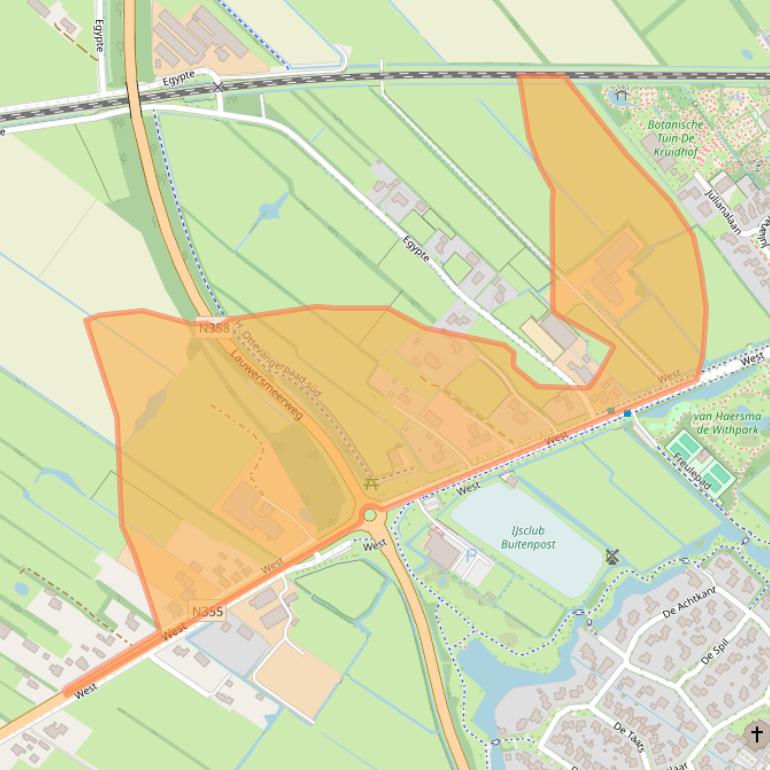 Kaart van postcodegebied 9285WC.