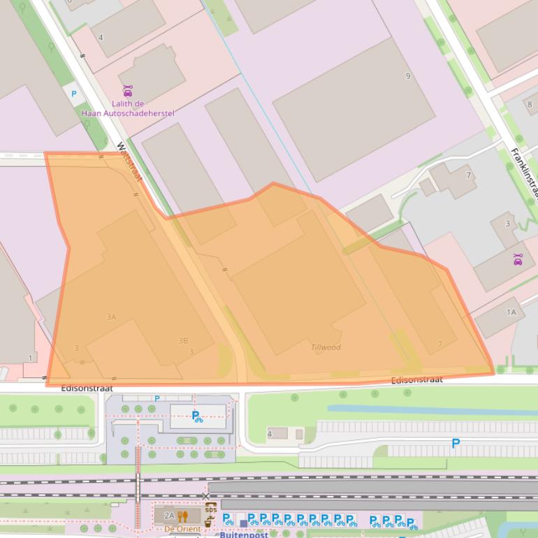 Kaart van postcodegebied 9285WE.