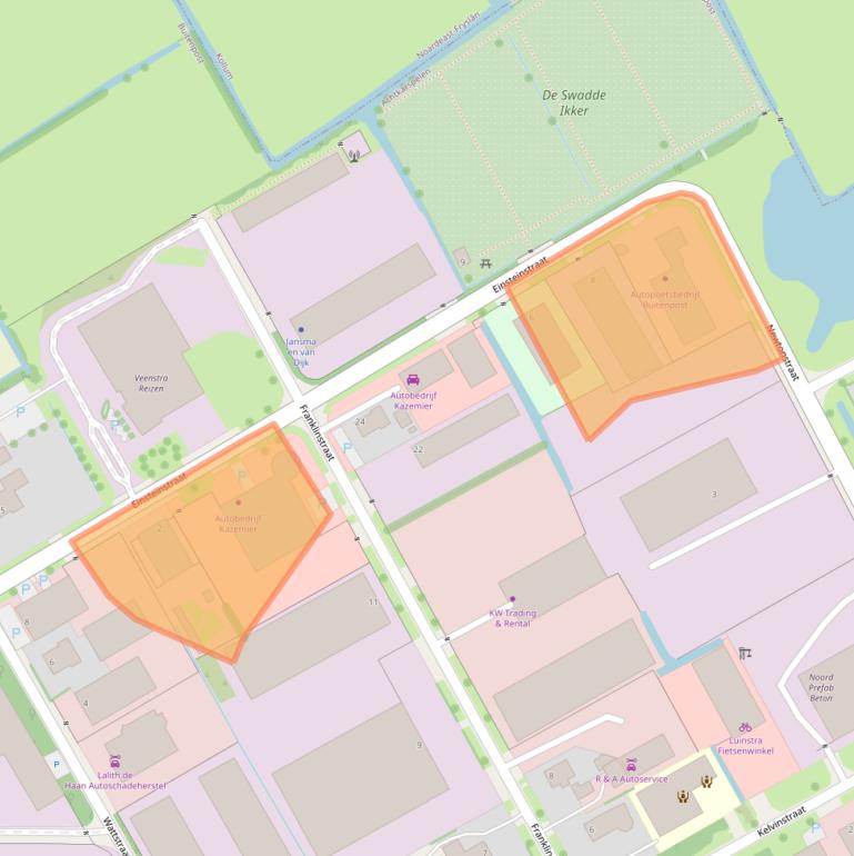 Kaart van postcodegebied 9285WP.