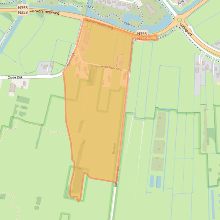 Kaart van postcodegebied 9285XB.