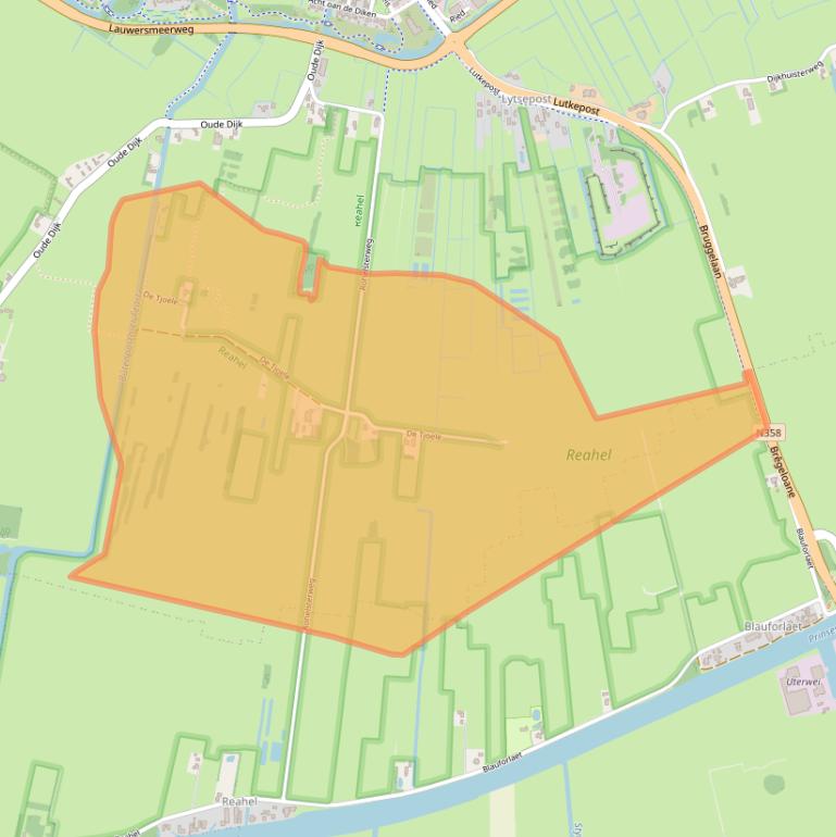 Kaart van postcodegebied 9285XC.