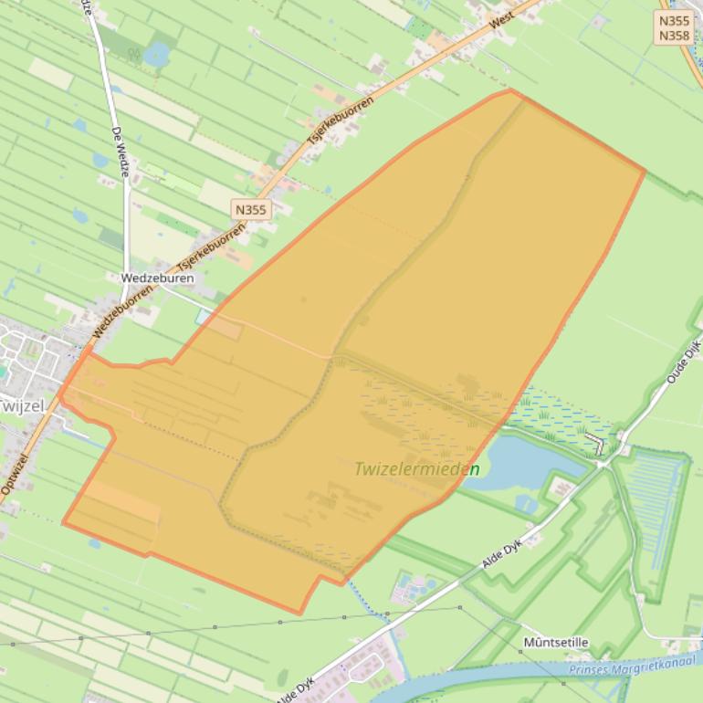 Kaart van postcodegebied 9286EA.